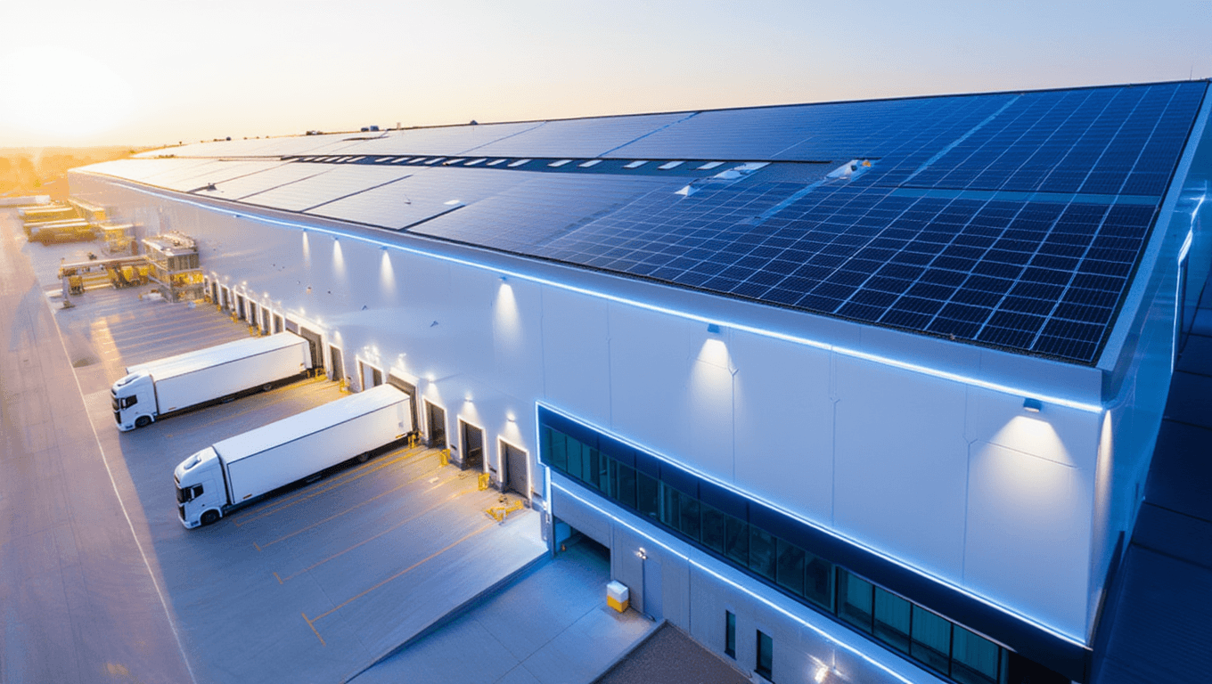 Solar installation on commercial building